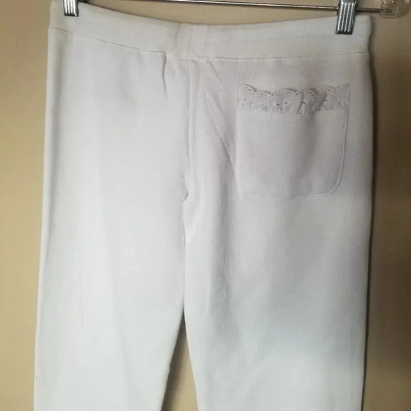 NWT Juicy Couture White Sweat Pants Ruffle Pocket S - Picture 7 of 10